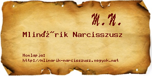 Mlinárik Narcisszusz névjegykártya